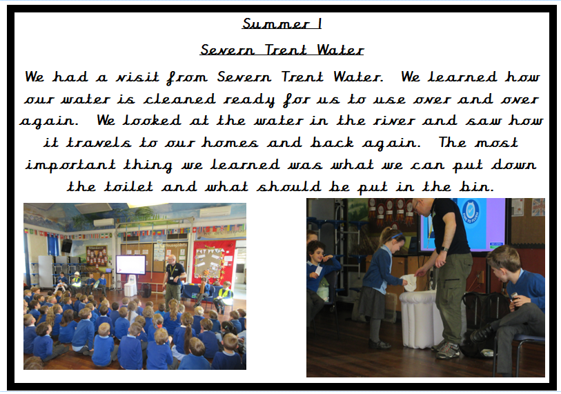 We had an assembly lead by Severn Trent Water