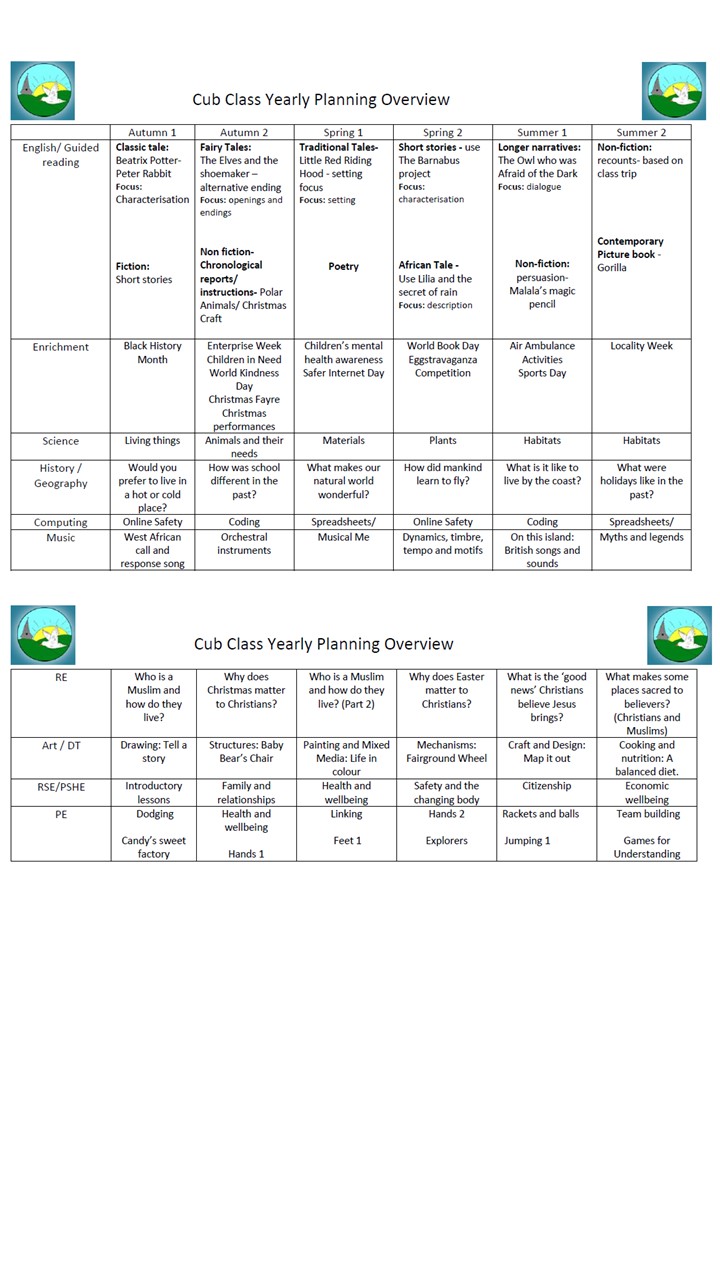 Cub Class Long Term Plan